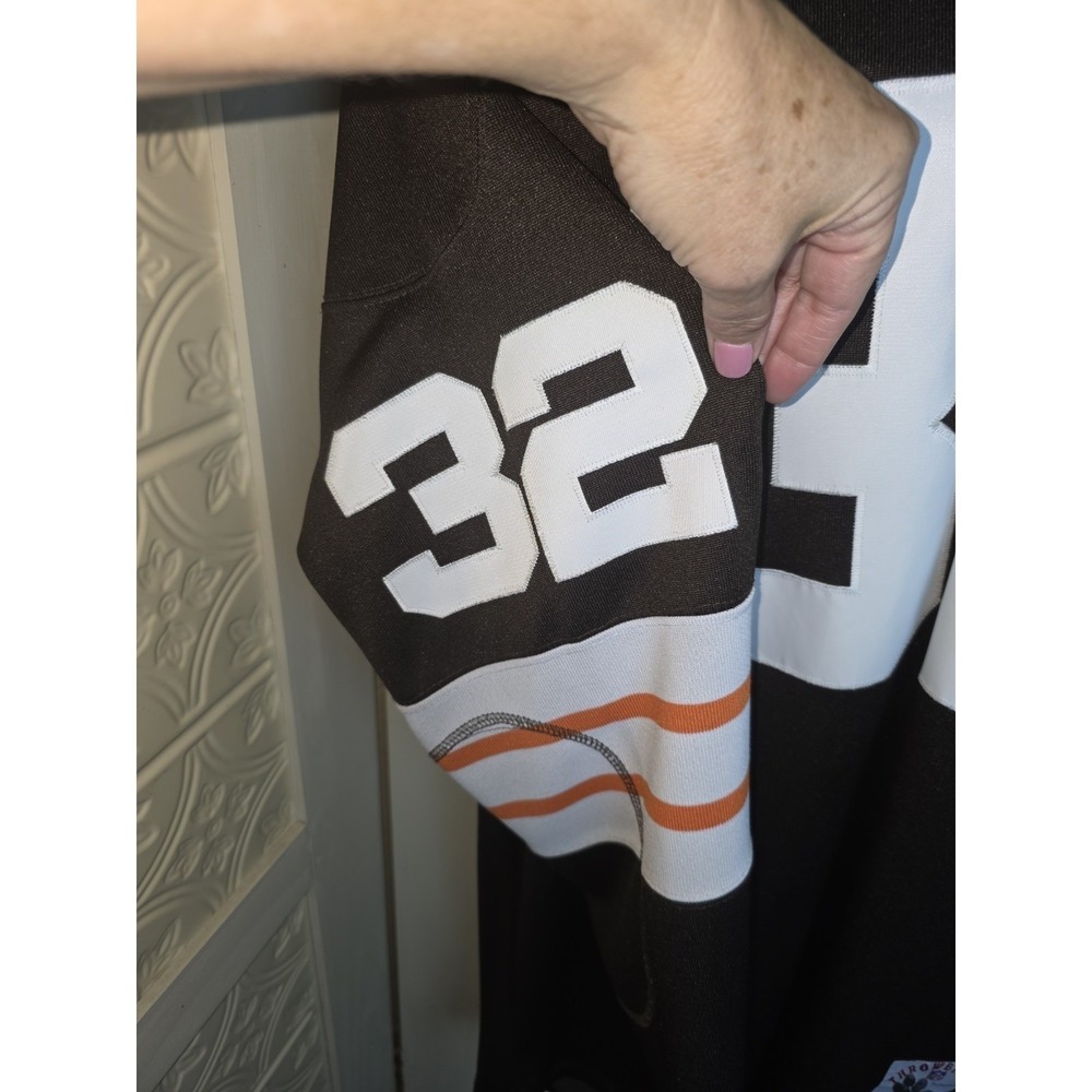 Mitchell & Ness Jim Brown Cleveland Browns 1965 Throwback Jersey 32 Mens 48 XL - Picture 6 of 6